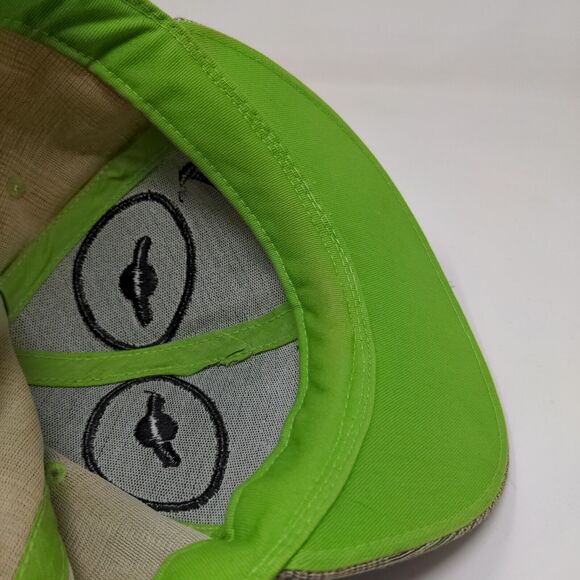 The Muppets Men's Fitted Hat Stretch Kermit the Frog Gray Plaid Poly Blend - Picture 8 of 10